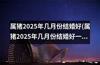 <h3>属猪2025年几月份结婚好(属猪2025年几月份结婚好一点)