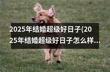 <h3>2025年结婚超级好日子(2025年结婚超级好日子怎么样)