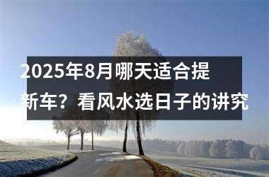 2025年8月哪天适合提新车?看风水选日子的讲究