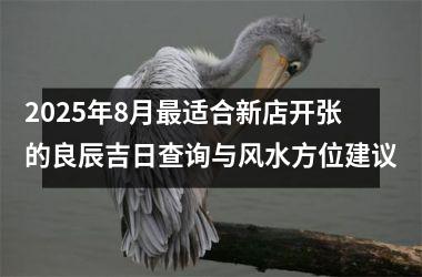 2025年8月最适合新店开张的良辰吉日查询与风水方位建议
