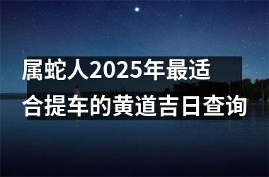 <h3>属蛇人2025年最适合提车的黄道吉日查询