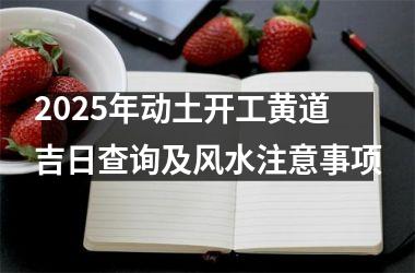 <h3>2025年动土开工黄道吉日查询及风水注意事项