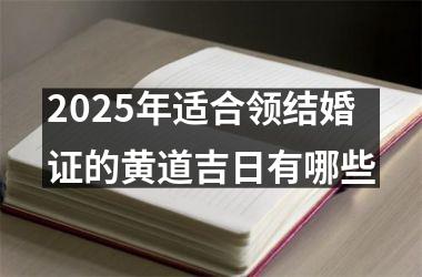 <h3>2025年适合领结婚证的黄道吉日有哪些