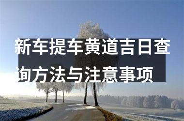 <h3>新车提车黄道吉日查询方法与注意事项