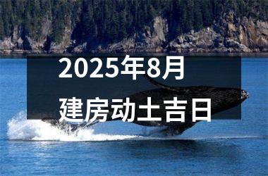 <h3>2025年8月建房动土吉日