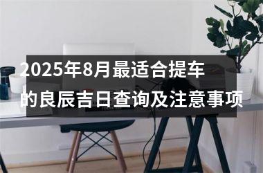 <h3>2025年8月最适合提车的良辰吉日查询及注意事项