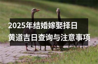 <h3>2025年结婚嫁娶择日黄道吉日查询与注意事项