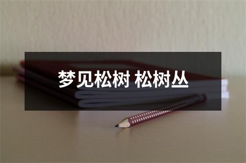 <h3>梦见松树松树丛