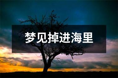 <h3>梦见掉进海里