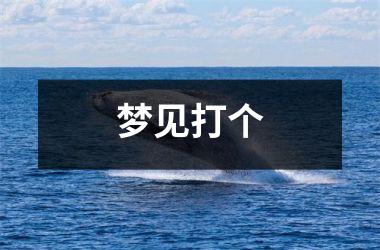 <h3>梦见打个