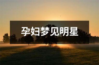 <h3>孕妇梦见明星
