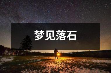 <h3>梦见落石