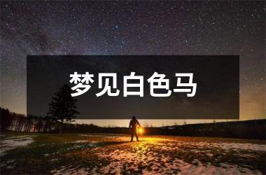 <h3>梦见白色马