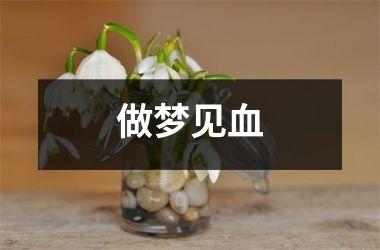 做梦见血