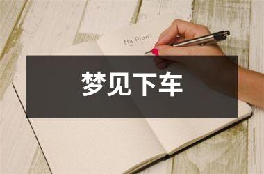 梦见下车