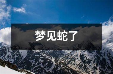 <h3>梦见蛇了