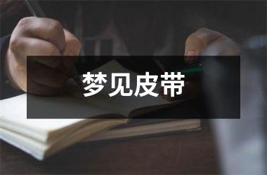 <h3>梦见皮带