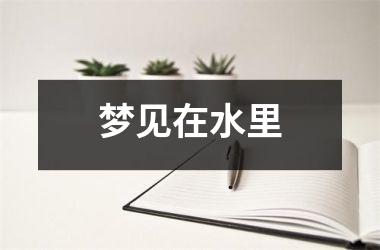 <h3>梦见在水里