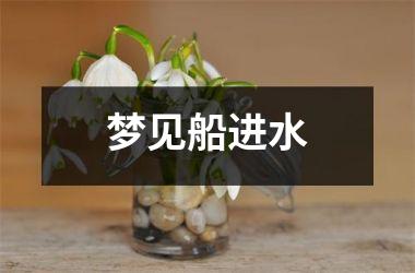 <h3>梦见船进水