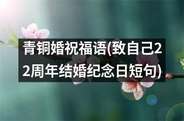<h3>青铜婚祝福语(致自己22周年结婚纪念日短句)