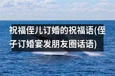<h3>祝福侄儿订婚的祝福语(侄子订婚宴发朋友圈话语)