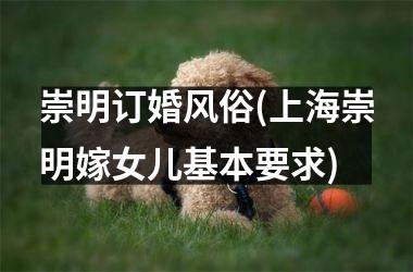 <h3>崇明订婚风俗(上海崇明嫁女儿基本要求)