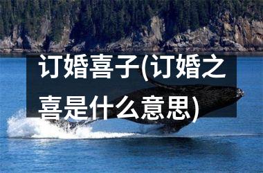 <h3>订婚喜子(订婚之喜是什么意思)