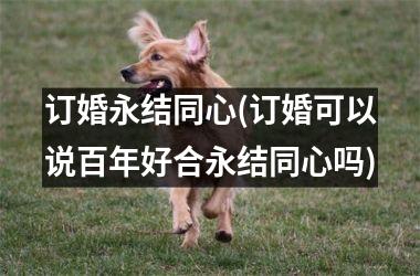 <h3>订婚永结同心(订婚可以说百年好合永结同心吗)