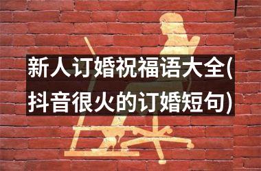 <h3>新人订婚祝福语大全(抖音很火的订婚短句)
