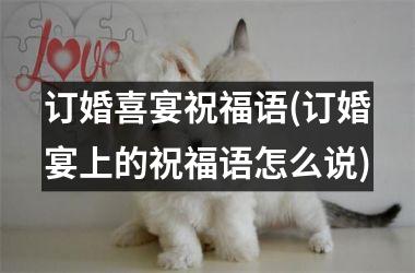 <h3>订婚喜宴祝福语(订婚宴上的祝福语怎么说)