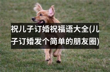 <h3>祝儿子订婚祝福语大全(儿子订婚发个简单的朋友圈)