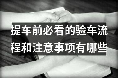 提车前必看的验车流程和注意事项有哪些