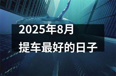 2025年8月提车最好的日子
