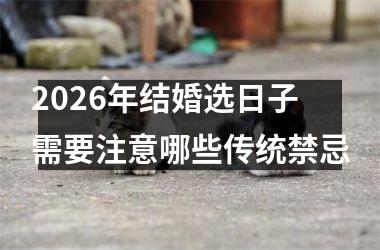 <h3>2026年结婚选日子需要注意哪些传统禁忌