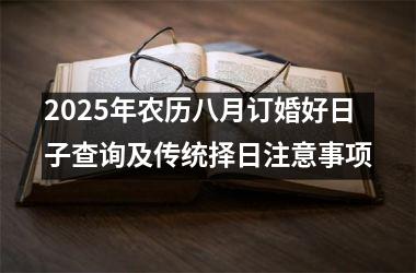 2025年农历八月订婚好日子查询及传统择日注意事项