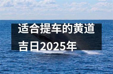 适合提车的黄道吉日2025年