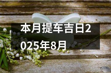<h3>本月提车吉日2025年8月