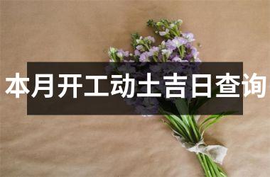 <h3>本月开工动土吉日查询