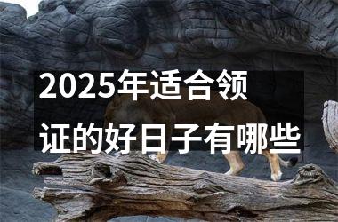 2025年适合领证的好日子有哪些
