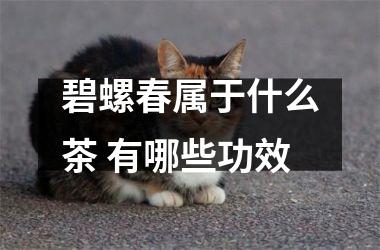 <h3>碧螺春属于什么茶 有哪些功效