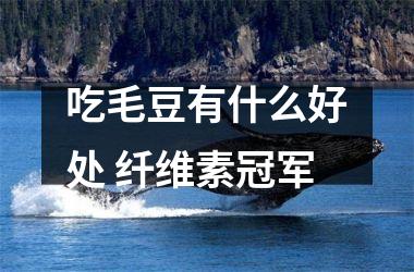 吃毛豆有什么好处 纤维素冠军