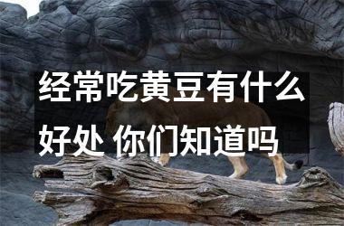 经常吃黄豆有什么好处 你们知道吗