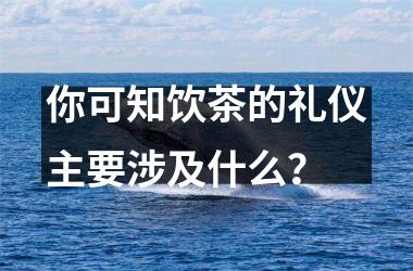 你可知饮茶的礼仪主要涉及什么？