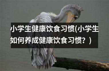 小学生健康饮食习惯(小学生如何养成健康饮食习惯？)