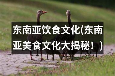 <h3>东南亚饮食文化(东南亚美食文化大揭秘！)