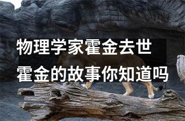 <h3>物理学家霍金去世 霍金的故事你知道吗
