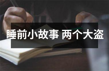 睡前小故事 两个大盗