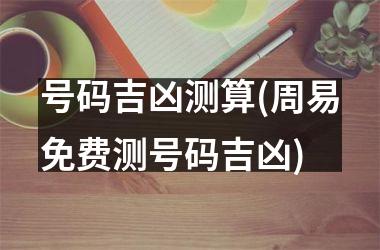 号码吉凶测算(周易免费测号码吉凶)