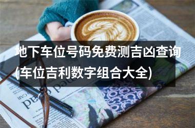 <h3>地下车位号码免费测吉凶查询(车位吉利数字组合大全)