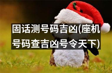 <h3>固话测号码吉凶(座机号码查吉凶号令天下)